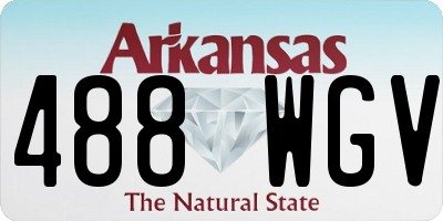 AR license plate 488WGV