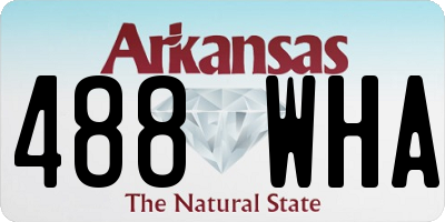 AR license plate 488WHA