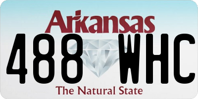 AR license plate 488WHC