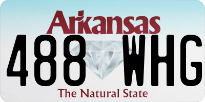 AR license plate 488WHG