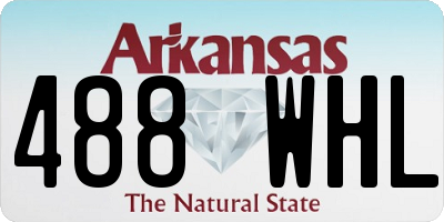 AR license plate 488WHL