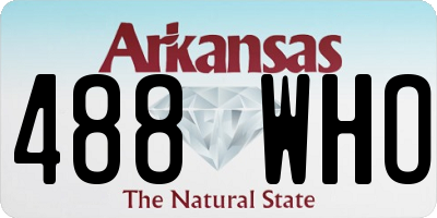 AR license plate 488WHO