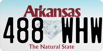 AR license plate 488WHW