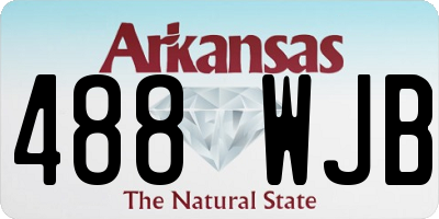 AR license plate 488WJB