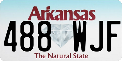 AR license plate 488WJF