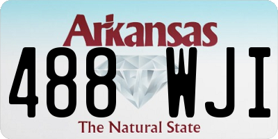 AR license plate 488WJI
