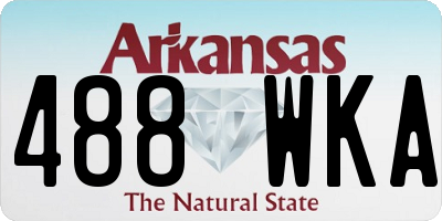 AR license plate 488WKA