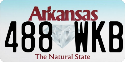 AR license plate 488WKB