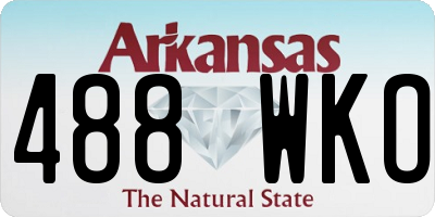 AR license plate 488WKO