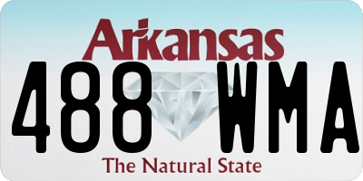 AR license plate 488WMA