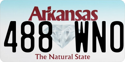 AR license plate 488WNO