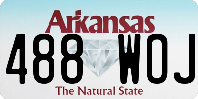 AR license plate 488WOJ