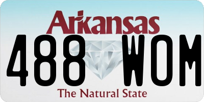 AR license plate 488WOM