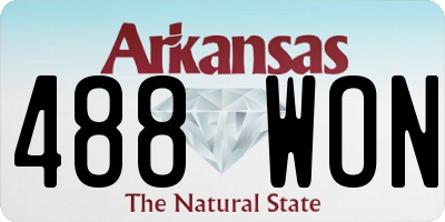 AR license plate 488WON