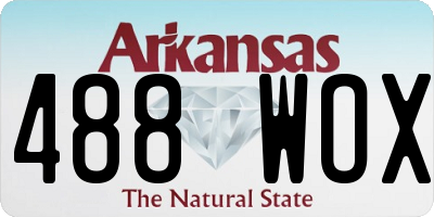 AR license plate 488WOX