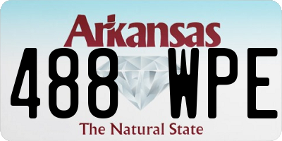 AR license plate 488WPE