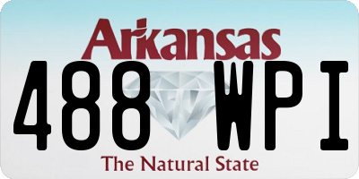 AR license plate 488WPI