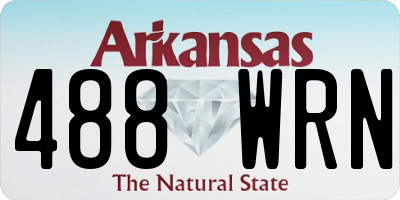 AR license plate 488WRN