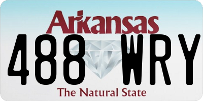 AR license plate 488WRY