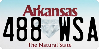 AR license plate 488WSA