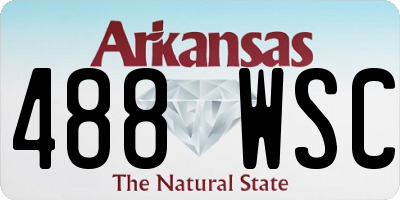 AR license plate 488WSC