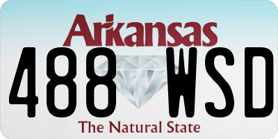 AR license plate 488WSD