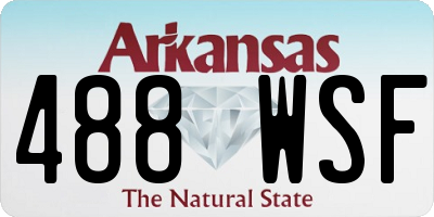 AR license plate 488WSF