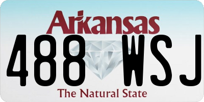 AR license plate 488WSJ