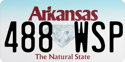 AR license plate 488WSP