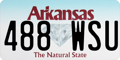 AR license plate 488WSU