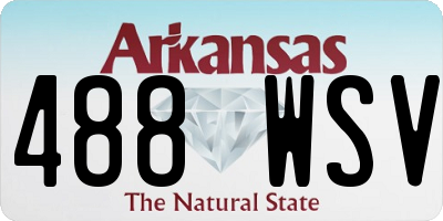 AR license plate 488WSV
