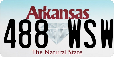 AR license plate 488WSW