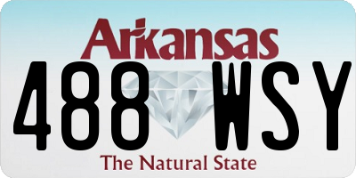 AR license plate 488WSY
