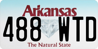 AR license plate 488WTD