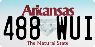 AR license plate 488WUI