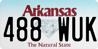 AR license plate 488WUK