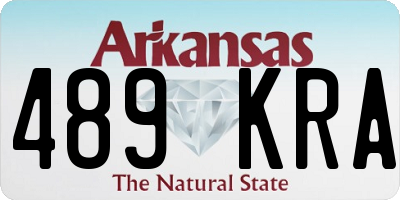 AR license plate 489KRA