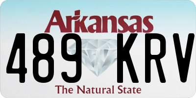 AR license plate 489KRV