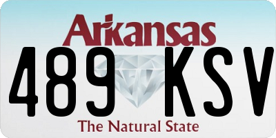 AR license plate 489KSV