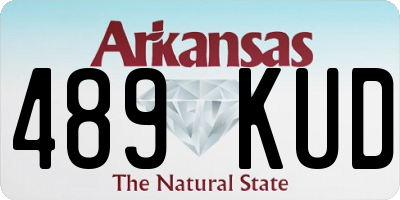AR license plate 489KUD
