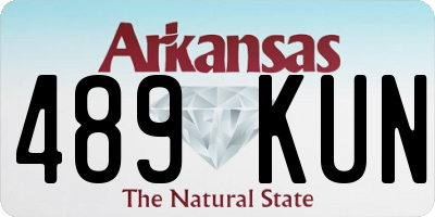 AR license plate 489KUN