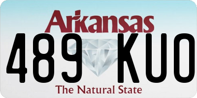 AR license plate 489KUO