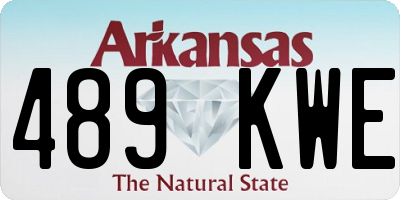 AR license plate 489KWE