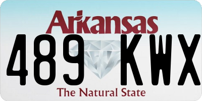 AR license plate 489KWX
