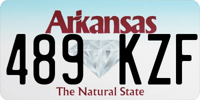 AR license plate 489KZF