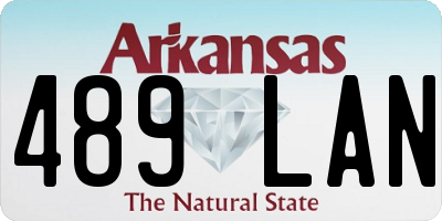 AR license plate 489LAN