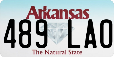 AR license plate 489LAO