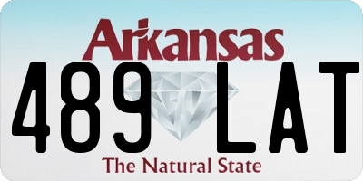 AR license plate 489LAT