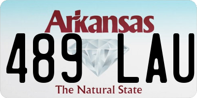 AR license plate 489LAU