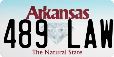 AR license plate 489LAW